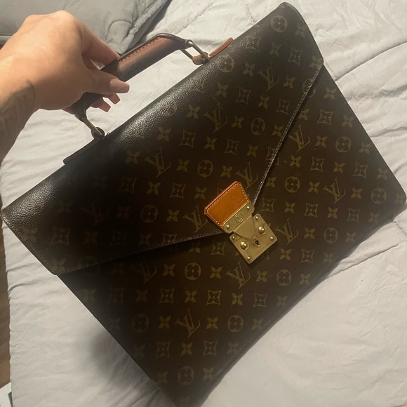 Louis Vuitton Monogram Serviette Briefcase in Brown